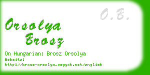 orsolya brosz business card